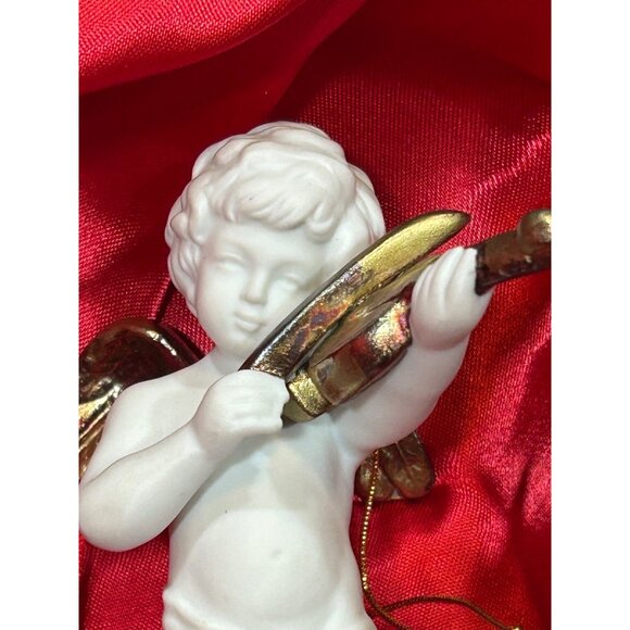 Franklin Mint The Heralding Angels Ornaments Set Of 18 Porcelain Angels 24k Gold - Picture 10 of 14